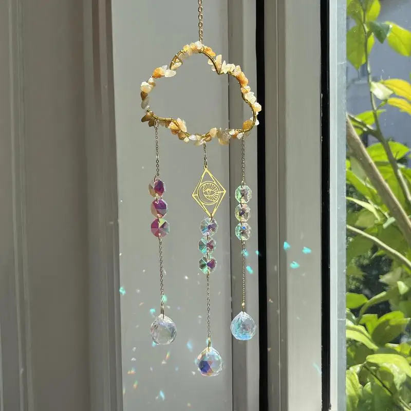 Crystal Sun Catchers For Windows Indoor Window Sun Catcher Cloud Shape Colored Sun Catcher Pendant Rainbow Making Pendant