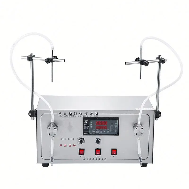 GLF-I-II Gear Pump Olive Oil Bottling Machine Double Heads Liquid Filling Machine,Oil Filler (3-3000ml)
