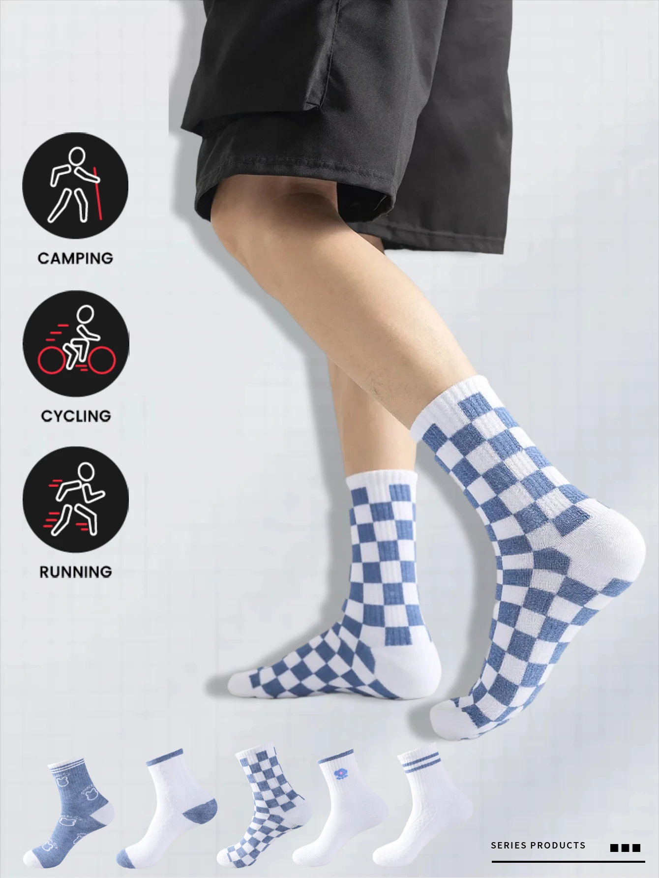 

Long socks, children, cotton, medium high tube, colorful cartoon eyes, funny expressions, spring and autumn, summer sports, ins,