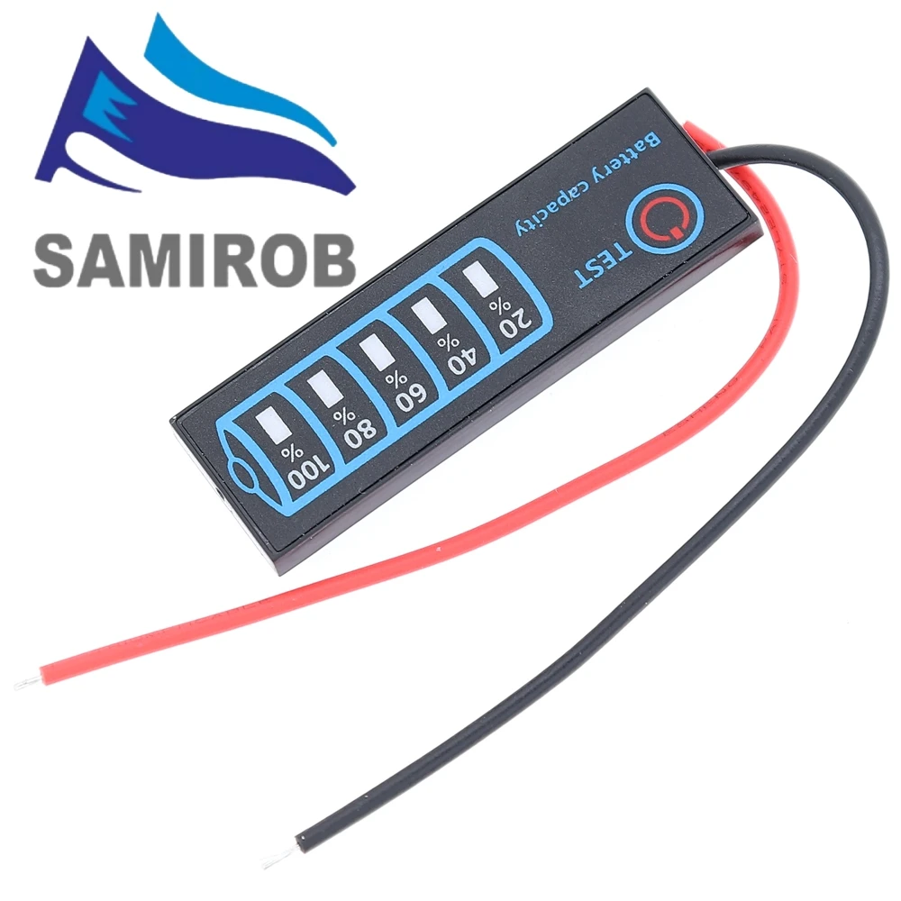 DC5V-30V 2-8S 배터리 레벨 표시기 삼항 리튬 배터리 리튬 철 인산염 납 산성 배터리 용량 디스플레이 테스터