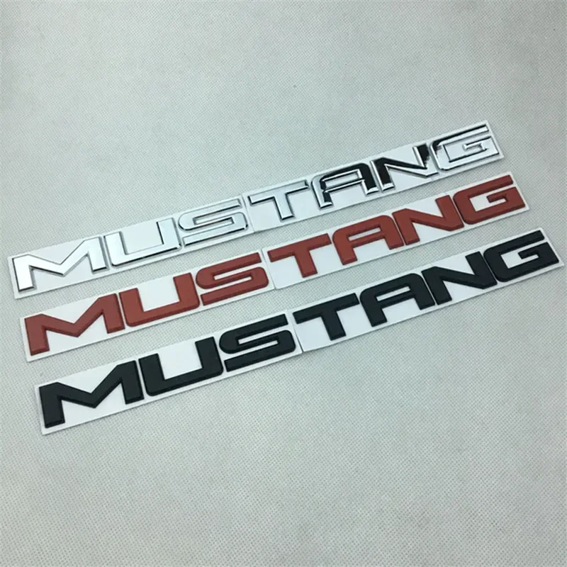 24x2.6CM Car Modified Metal Letter Sticker Trunk Decal Decoartion For Mustang Shelby GT350 15-18 Auto Exterior Accessories