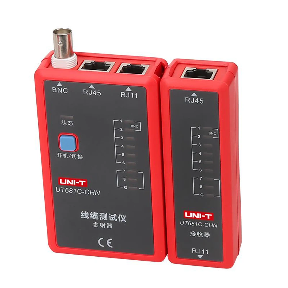 UNI-T UT681C Tester per cavi professionale rete RJ45 RJ11 BNC telefono Wire Tracker Ethernet LAN Detector Line Finder