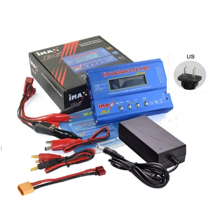 iMAX B6 80W 6A Batterijlader Lipo NiMh Li-ion Ni-Cd Digitale RC Balanslader Lipro-oplader Ontlader + 15V 6A Adapter