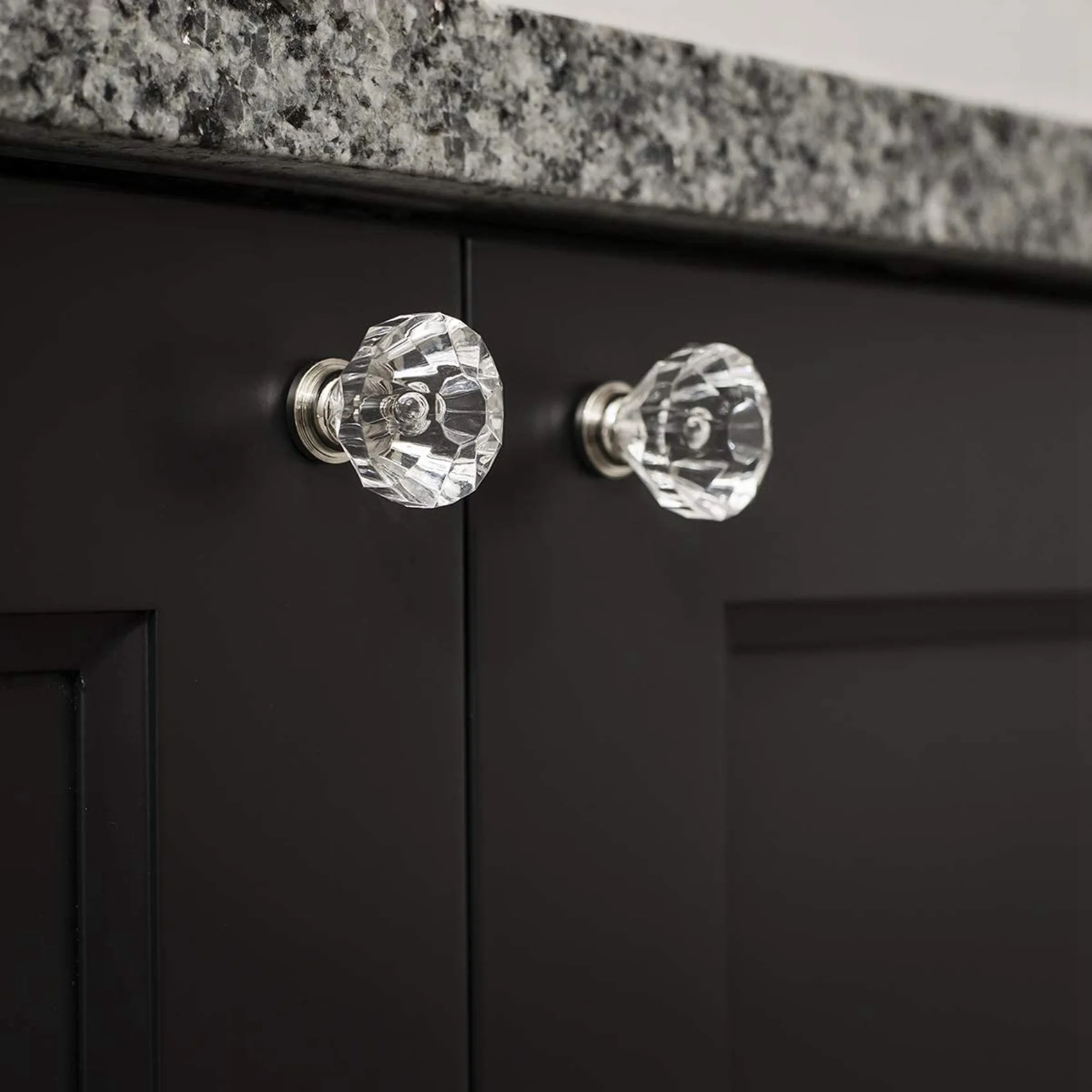 N84R 20 Pcs Crystal Glass Door Handle Drawer Cabinet Furniture Kitchen Handle Diamond Dressing Table Knob