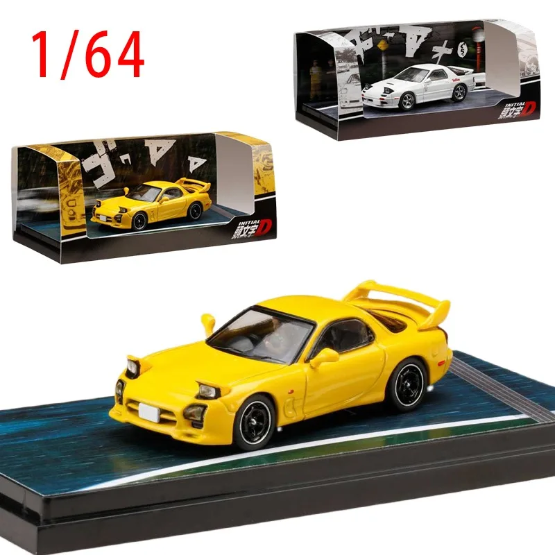 

Diecast 1/64 Mazda RX-7 Alloy Model Car Mazda RX-7 FC3S Mazda Play Vehicles Initial D Collectible Model Original Box