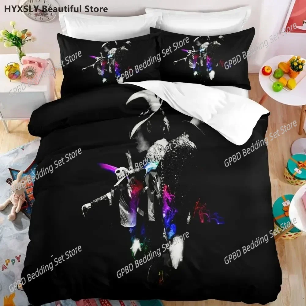 Michael Jackson Star 3D Duvet Cover Bedding Set Comforter Linen Pillowcases Home Decor Gift Single Double Twin King Queen