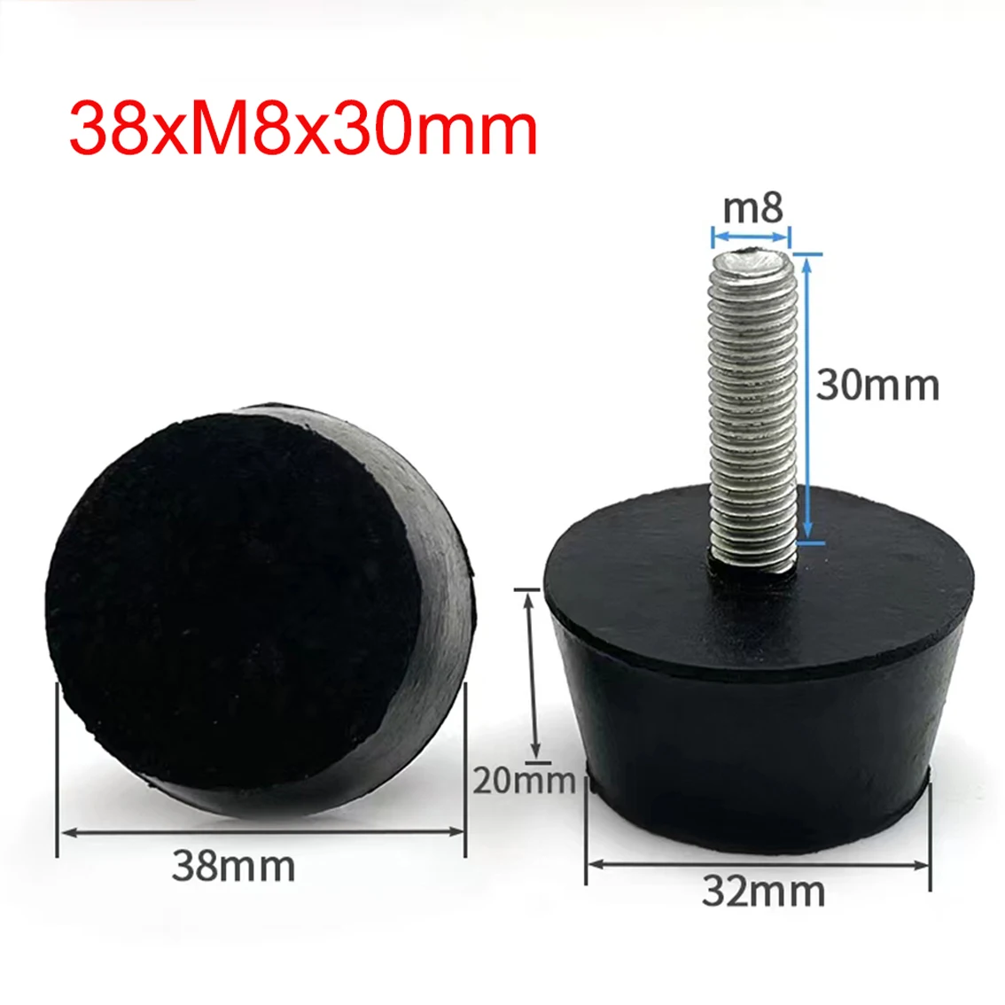 1-10PCS With screws M8 M10 Rubber Table And Chair Foot pad Furniture Leg Anti-Skid Adjustable Platform Foot Floor Protector