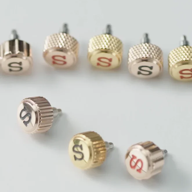 عالية الجودة ارتفع الذهب/الذهب S ساعة التيجان ساعة أجزاء استبدال تاج لحركة NH35 NH36 4R35 4R36 7S26 SKX007