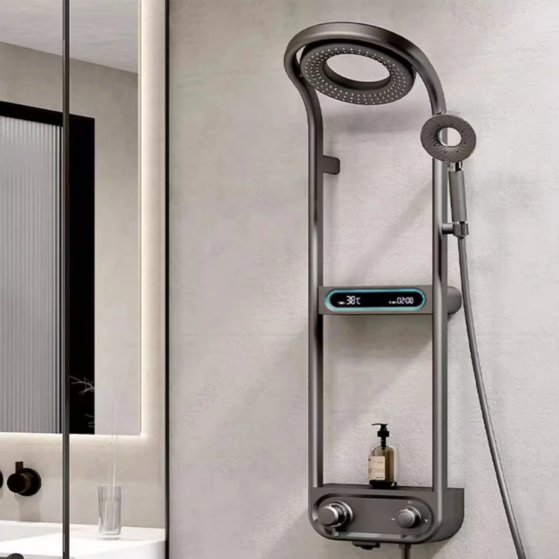 Rain Shower Screen Digital Display Constant Temperature Shower Set Hotel Hot and Cold Storage