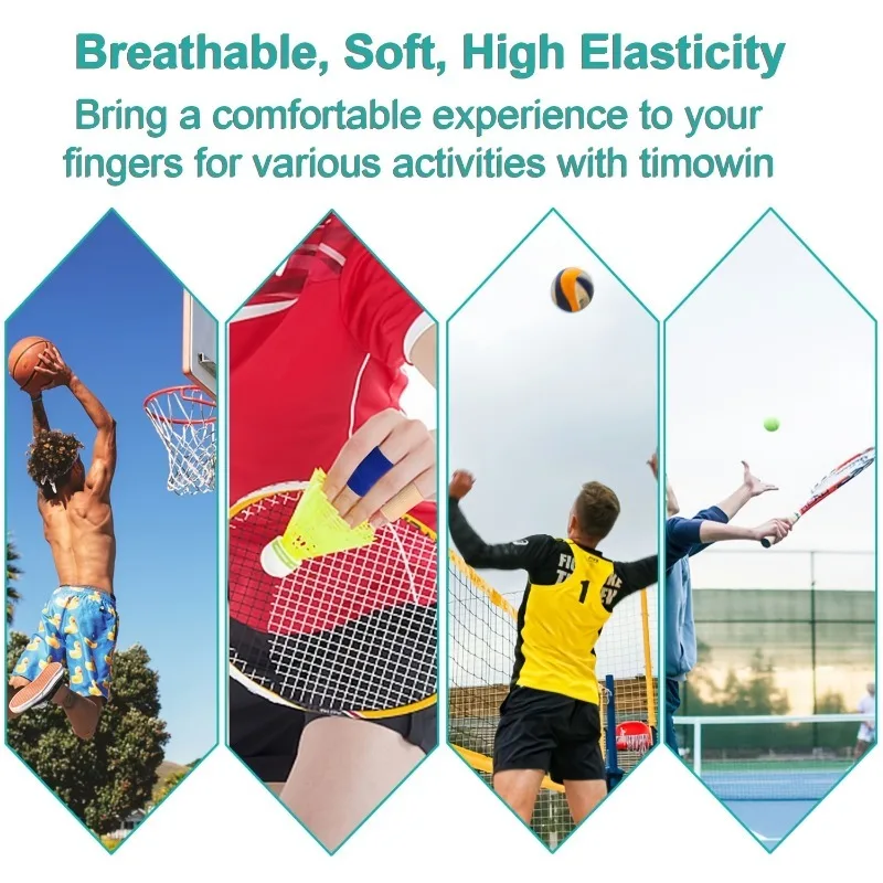10 Teile/satz Finger Brace Schiene Hülse Daumen Unterstützung Schutz für Basketball Volleyball Badminton Tennis – Detail 8