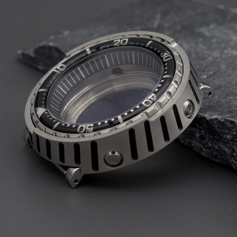 Tuna Canned Watch Case Fit NH35 NH36 4R35 4R36 NH35 NH36 Movement Men's Watch Repair Water Resistance Case Watch Parts