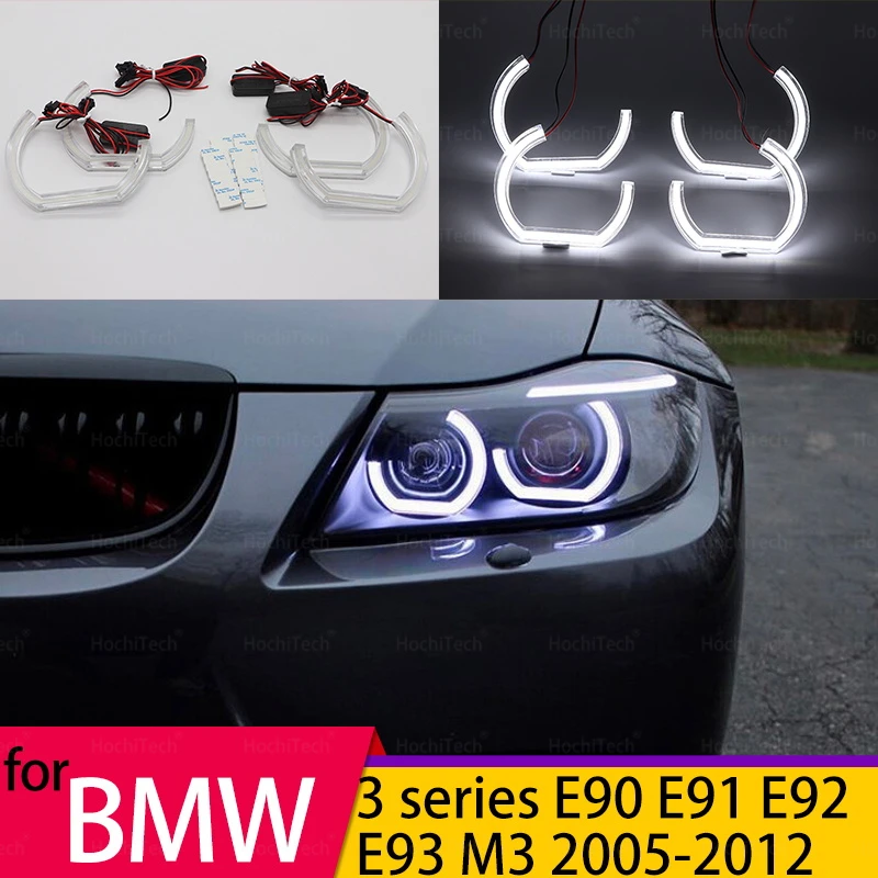 for BMW 3 series E90 E91 E92 E93 M3 2005-12 Excellent DTM Style Ultra bright led Angel Eyes DRL  rings Retrofit Accessories