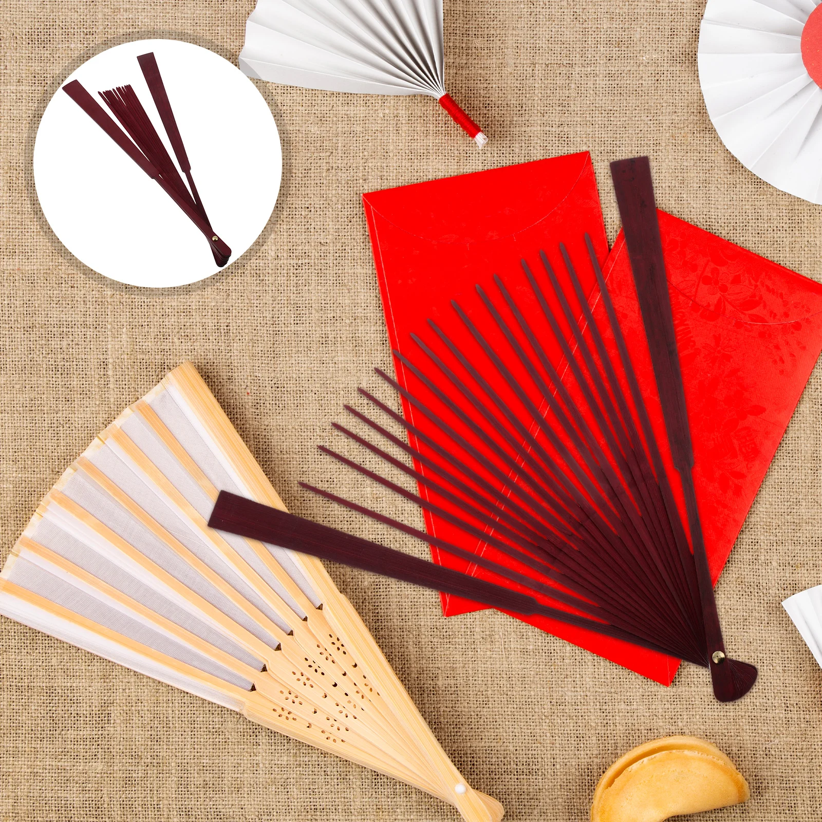 

Paper Fan Frame Accessories Diy Blank Wood Folding Fans Craft Decor Wedding Party Handheld Fan Making Kit