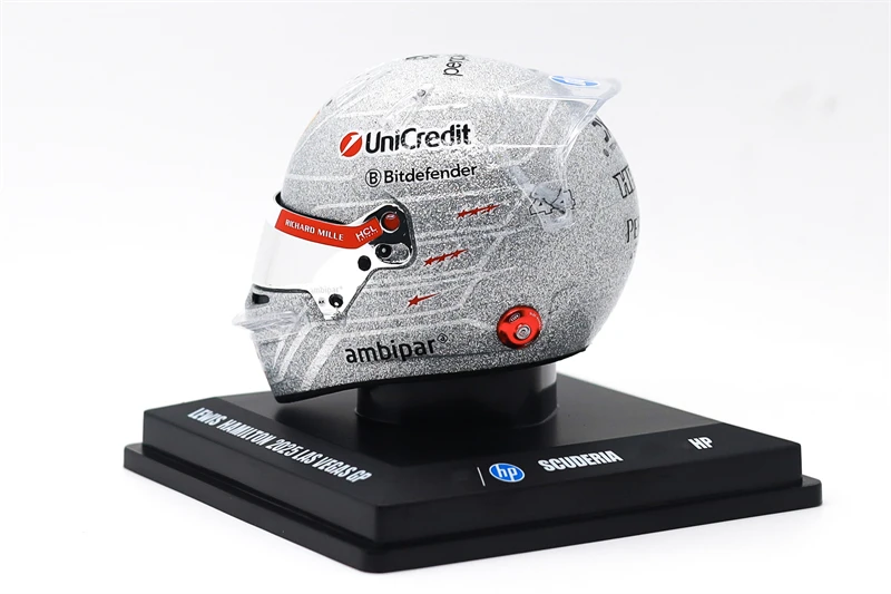 Looksmart 1:5 SCUDERIA 2025 LAS VEGAS GP LEWIS HAMILTON Alloy Vehicle Collectible Car Model