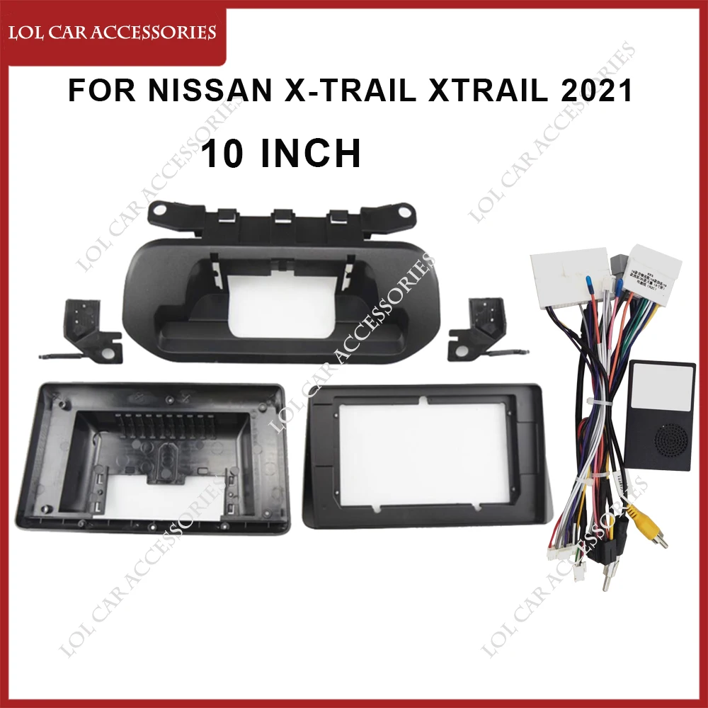 

10 Inch For Nissan X-trail Xtrail 2021 Car Radio Stereo 2 Din Head Unit GPS MP5 Android Player Navigation Fascia Panel Frame