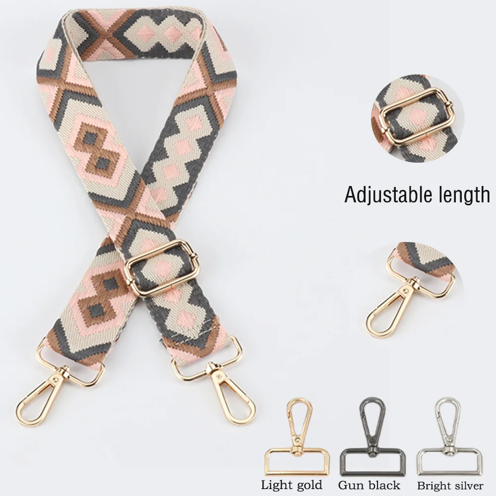 

3.8CM Nylon Shoulder Strap Diy Exquisite Embroidery Universal Fashionable Durable Precision Woven Diagonal Shoulder Strap