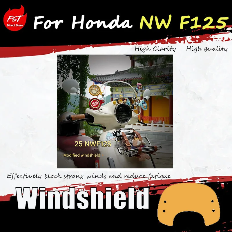 

For Honda NWF125 2025 Wind Deflector Windscreen Fly Screen Windshield Protector Scooter Modified Parts
