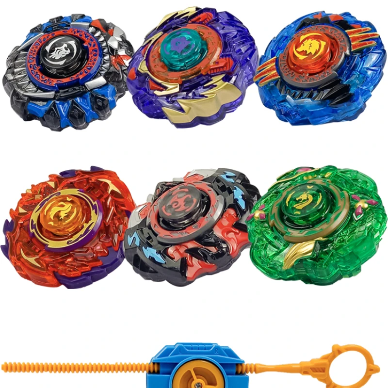 Burst Beyblade Charging TopSpinner Wolf Storm Flame Demon Dragon Two Way Deluxe Set Battle Metal Gyro Toys Collection Kids Gifts