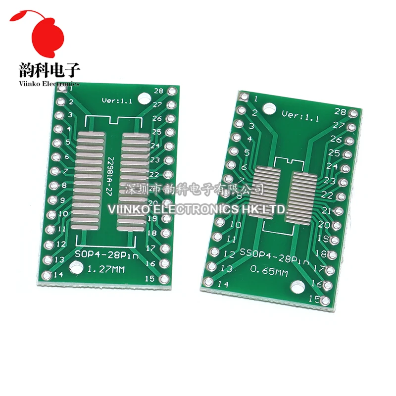 10PCS TSSOP28 SSOP28 SOP28 to DIP28 Transfer Board DIP Pin Board Pitch Adapter