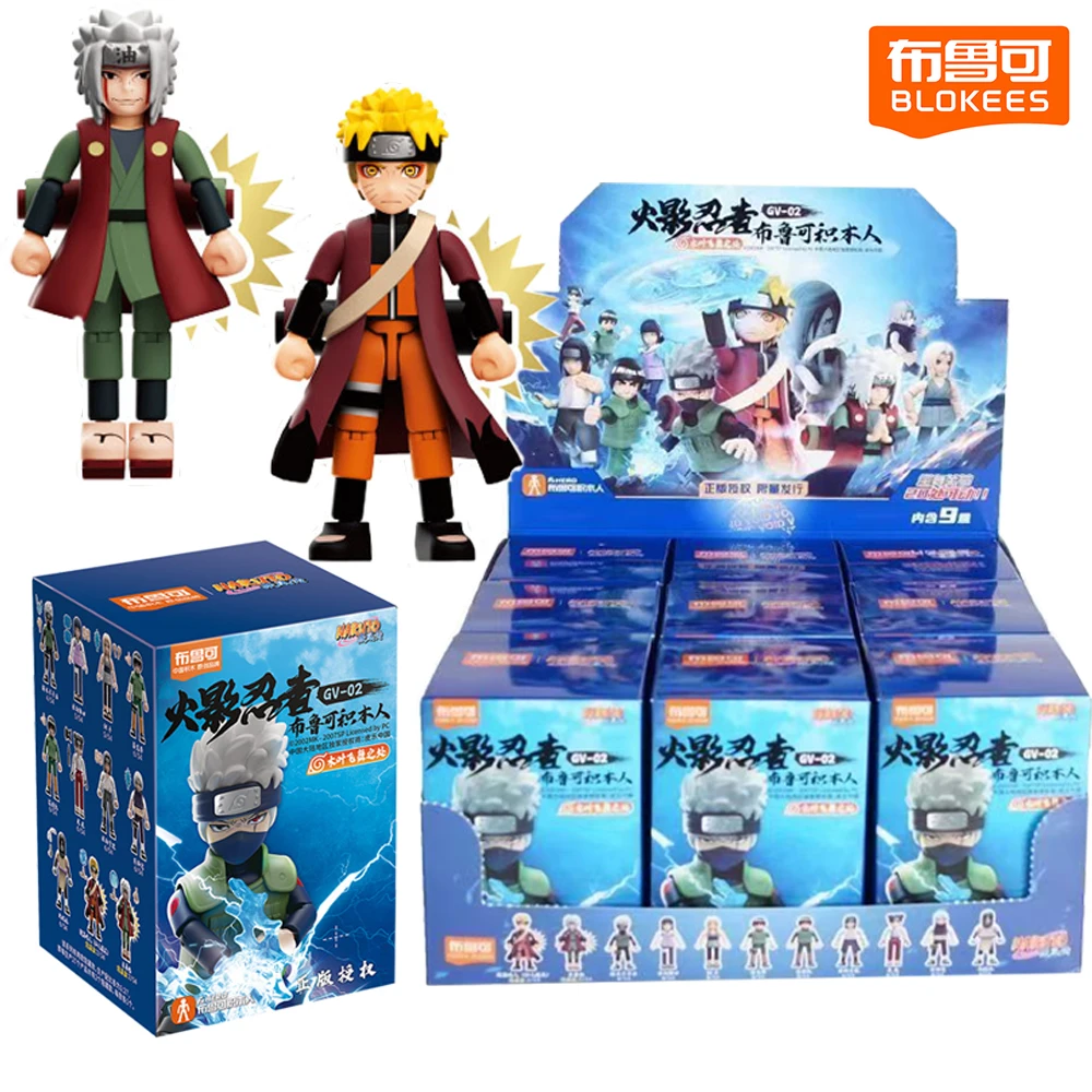 

BLOKEES Genuine Naruto Action Sets Poseable Figures with Jutsu Effects Anime Battles Reward Gifts for Dioramas Kids Playtime