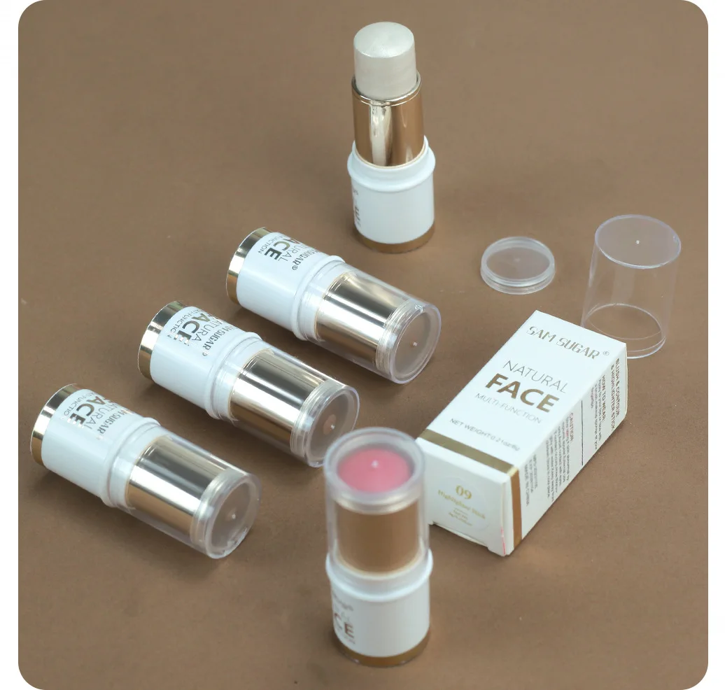 SAM SUGAR Highlighter Stick Brightening Skin Tone Contouring Natural Stereo Concealer Blush Multi-Purpose Stick