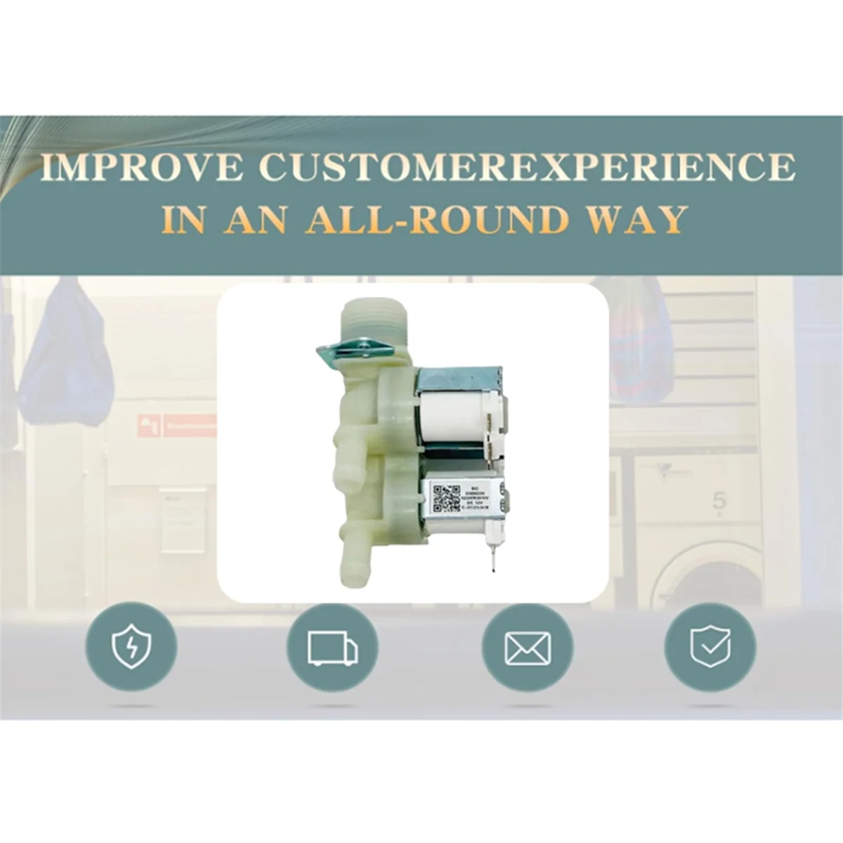 BISMZ 5520FR2075V Замена впускного клапана для стиральной машины для Kenmore LG Запчасти для стиральной машины Впускной клапан для воды в сборе DC12V