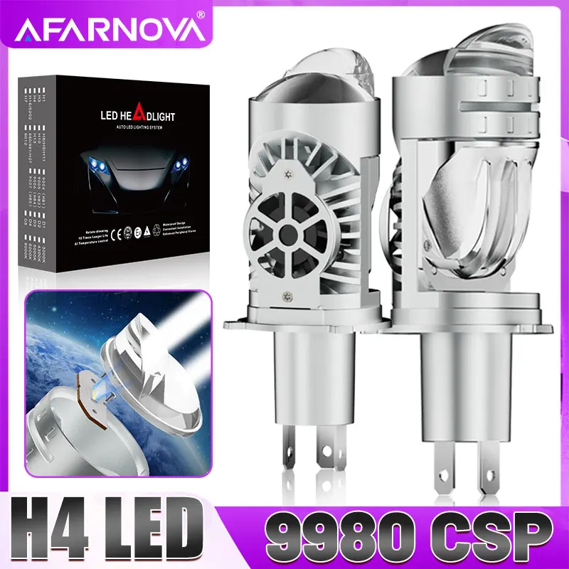 Led Headlight Bulb Super Bright Canbus White Car Bulb High-Power H4 9003 Hb2 Low Beam&High Beam Diode 1:1 Plug &Play 12V 24V 9V