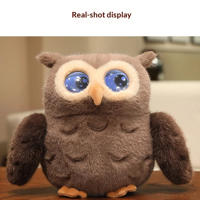 Universal Cute Owl Plush Doll Ai Intelligent Voice Interactive Toy Wifi Bluetooth Emotional Eye Display Home Leisure Companion