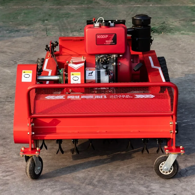 exquisite craftsmanship Agricultural Robotic Crawler Diesel Remote Control Crawler Lawn Mower