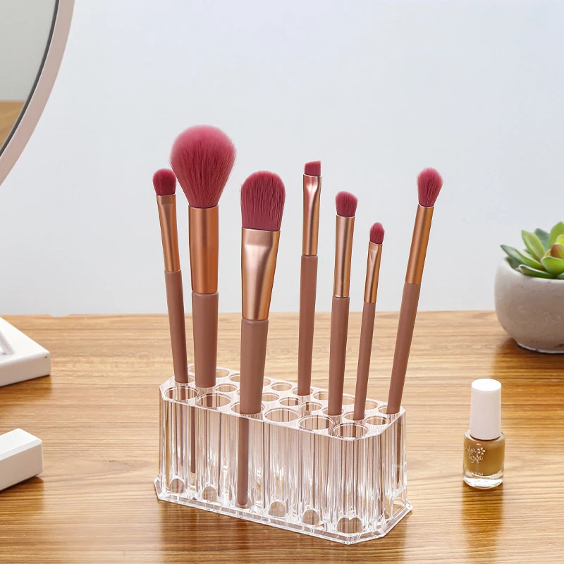 1Pcs 26 Holes Nail Brushes Storage Box Holder Organizer Makeup Brushes Pens Beauty Container Tool Kit Display Shelf Holder