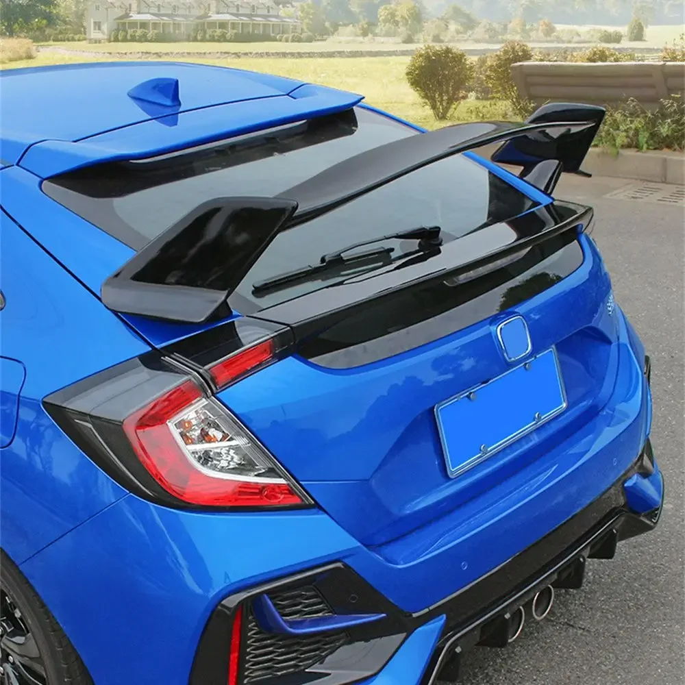 Hatchback Rear Spoiler for Honda Civic 2016 2017 2018 2019 2020 10th Gen FK7 Type-R Style Tuning Roof Wing Trunk Lip Decoration