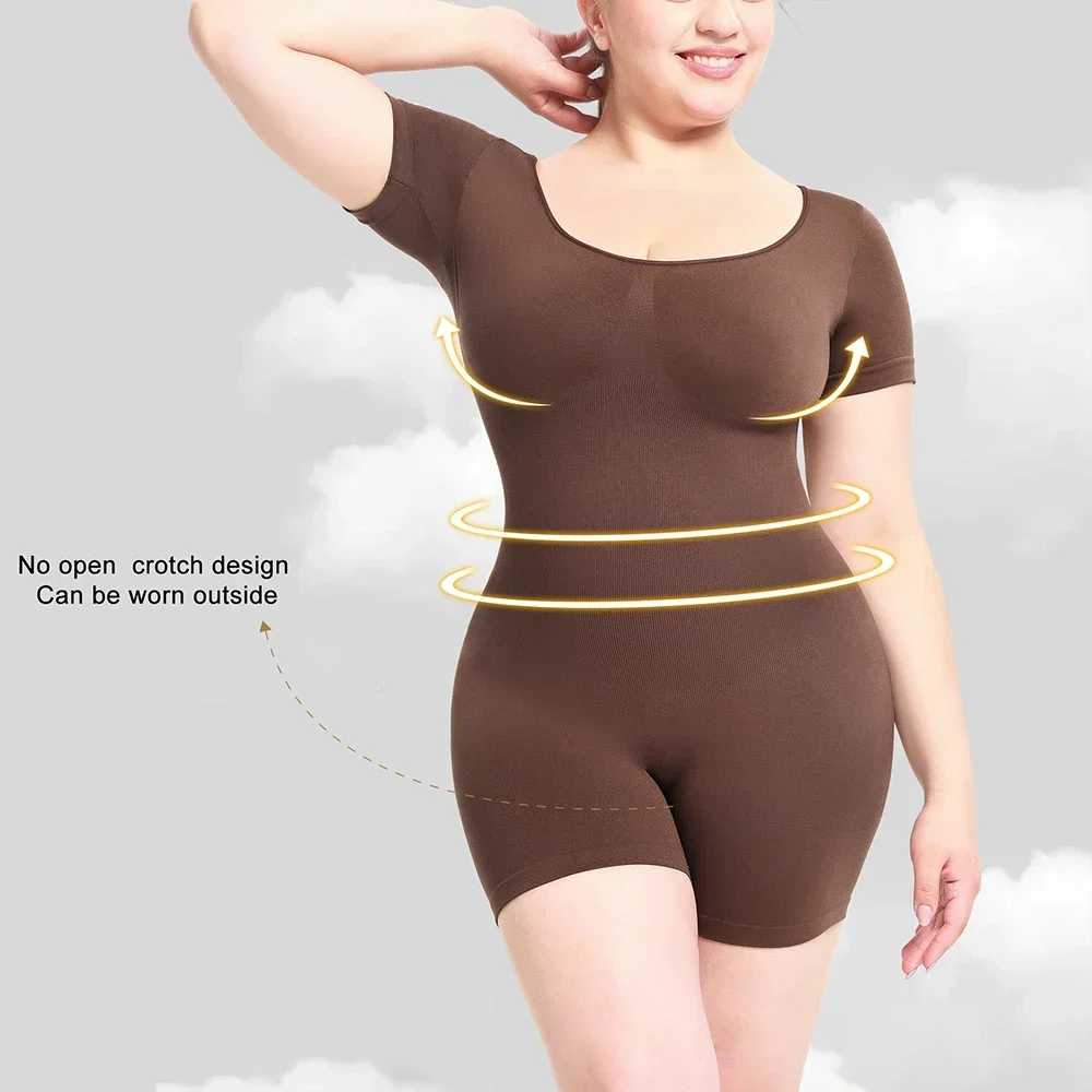 Women Full Body Shaper Stree Jumpsuit Tight Slimming Shapewear Bodysuit for J