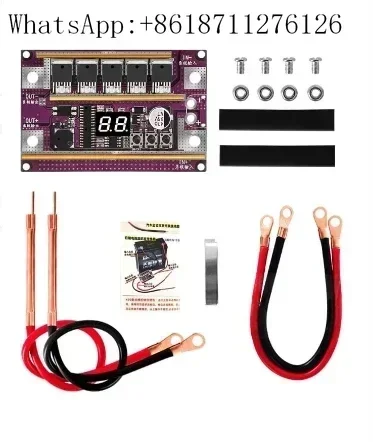 12V Small Automatic Spot Welding DIY Kit Complete Set Accessories for 18650 Lead-Acid Battery with 6 Square Pens