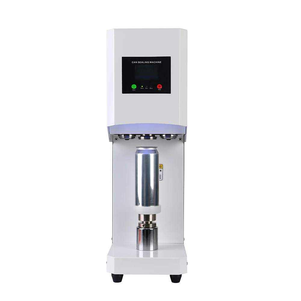 Source Plastic Can Manufacturers' Automatic Can Sealing Machine Blue Light Exposure Safe Efficient Easy To Use Plastic Bottles