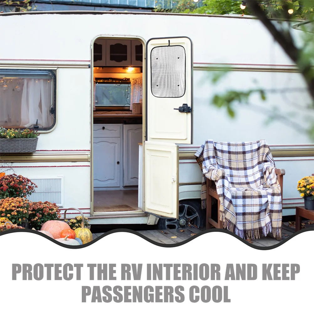 4 قطعة Rv الشمس الظل لباب نافذة تعتيم حماية رقيقة الألومنيوم احباط مظلة السيارات مقطورة اكسسوارات نافذة التخييم تغطي #2
