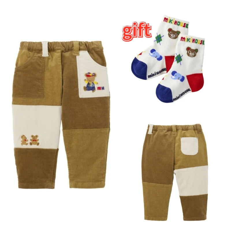 Autumn Children\'s Pants Cartoon Bear Corduroy Casual Pant Korean Kids Clothes Baby Boy Clothes Roupa Infantil Pantalones Bottom