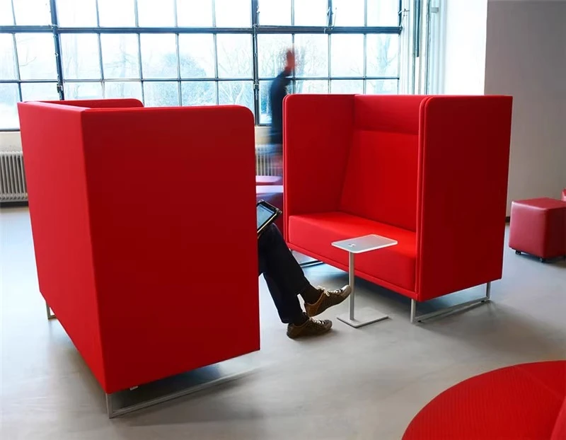 

Super high backrest high meeting negotiation semi-enclosed sofa combined office private sofa