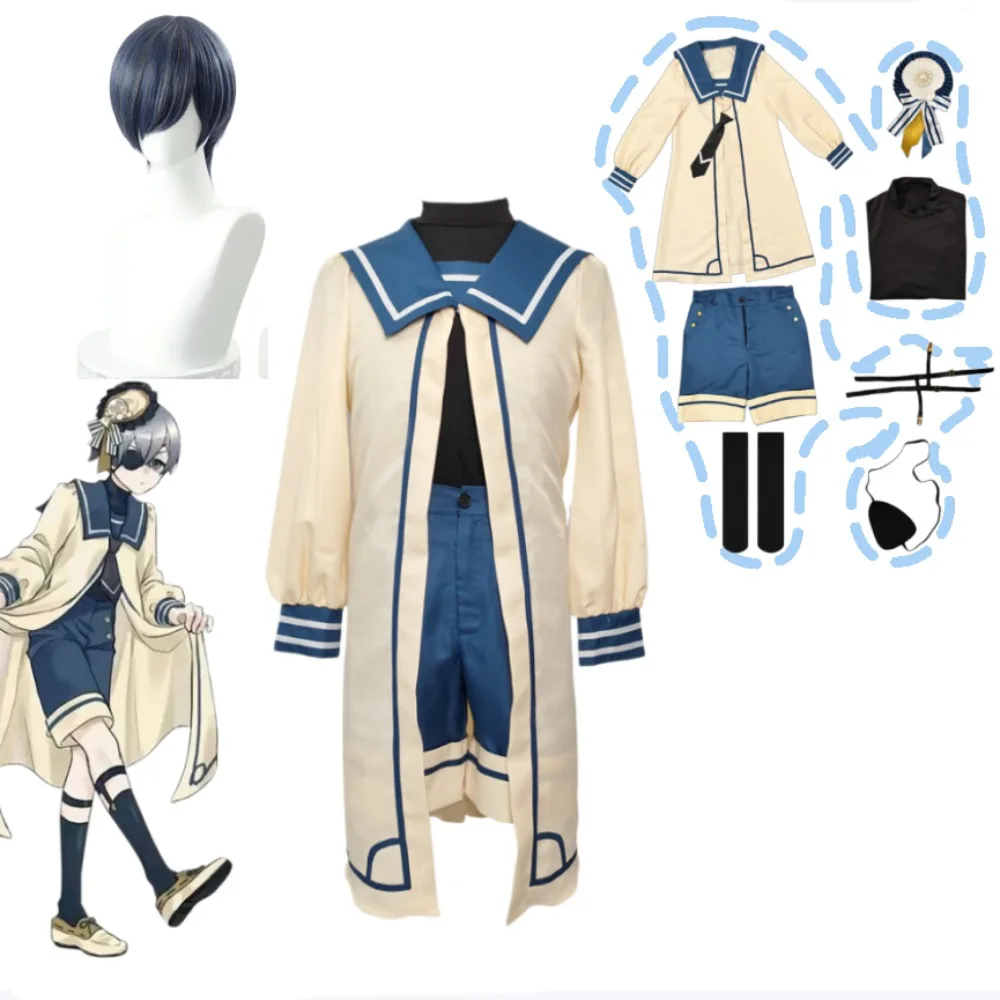 

Black Butler Ciel Phantomhive Blue Ball Gown Cosplay Costume Adult Women Anime Halloween Comic Con Carnival Party Outfit