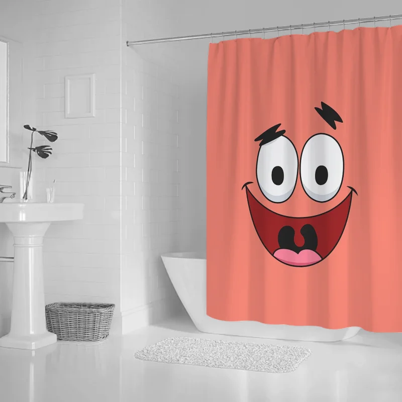 Spongebobes Shower Curtains for Bathroom Curtain Accessories Bath Bedrooms Waterproof the Home Fabric Shade Opaque Products