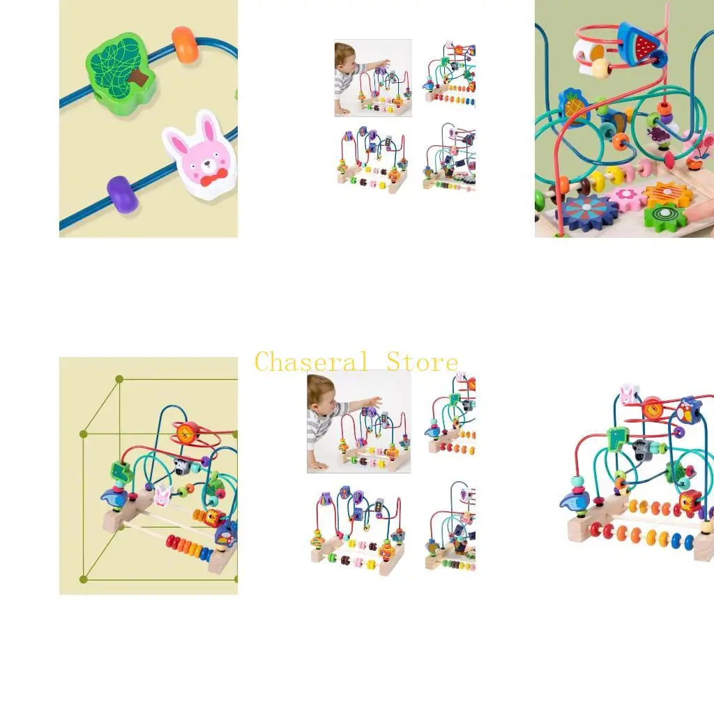 لعبة e7ce bead maze toy للأطفال الصغار kids colorts adlosts و abacus puzzle