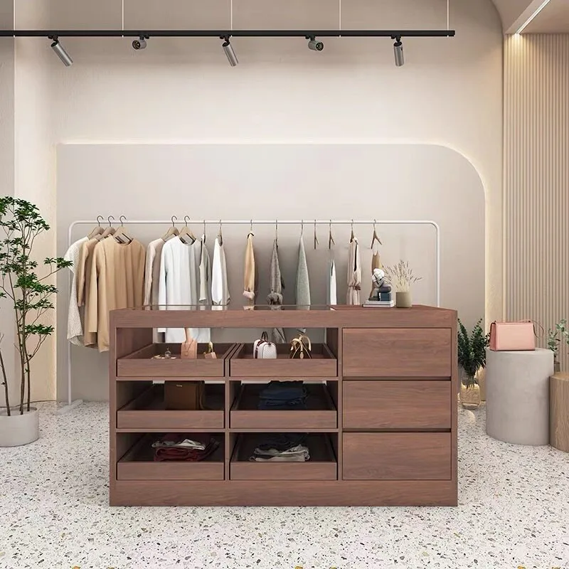 Clothing store Women's clothing store Small simple modern shoe store Flowing water platform Nakajima display stand Window middle view 3
