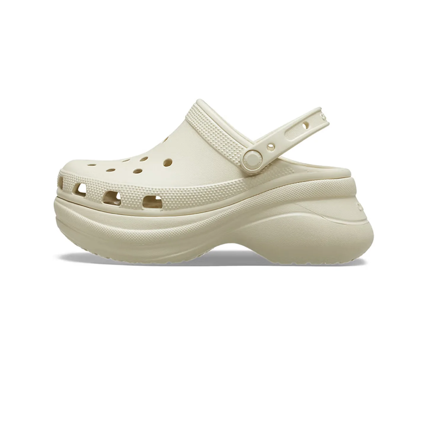 Crocs Classic BAE Clog Bone White Small Whale Non-Slip Durable Thick-Soled 6cm Heel Hole-Patterned Slip-On Women Clog 206302-2Y2