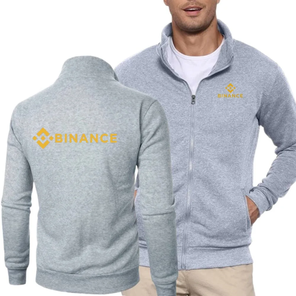 Binance التشفير البلوز أبلى يندبروف الوقوف طوق سستة سترة رياضية الرجال النساء جاكيت من الصوف معطف الشباب الشارع الشهير #2