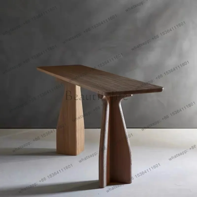 Wood Modern Corner Table Hallway Unique Entrance Salon Console Tables Luxury Glamor Console Ingresso Living Room Furniture