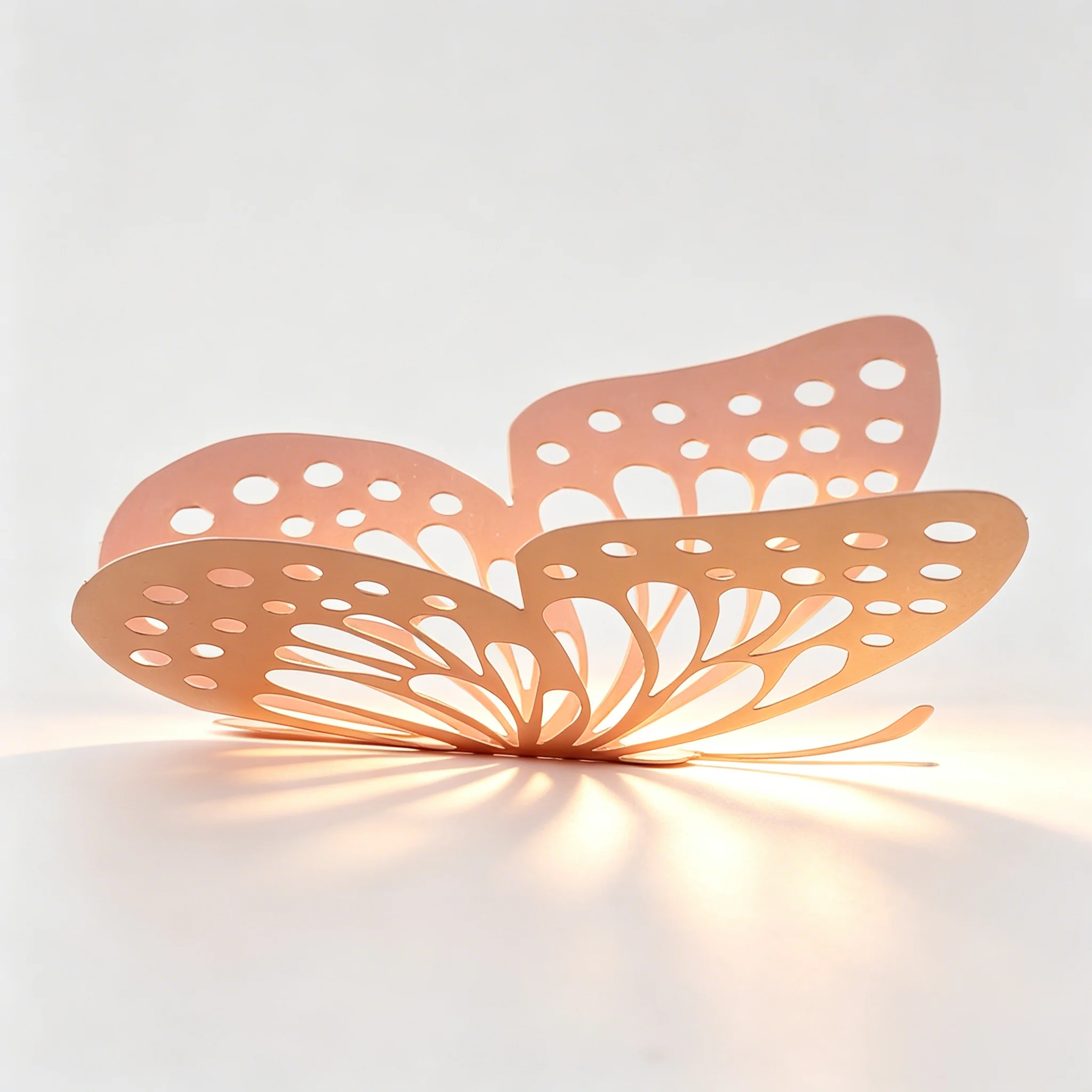 Hollowed-out Butterfly 3D imitation metal wall decoration ornament Double-Sided gold card paper mirror-like reflective Butterfly