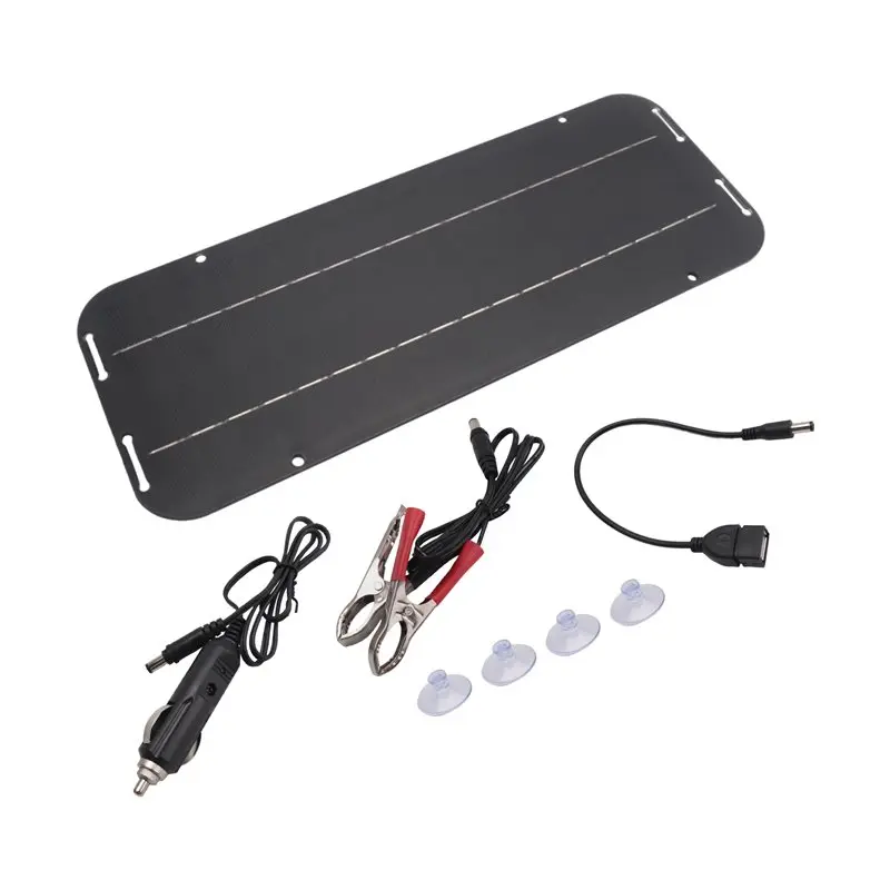 [NEWA64Z!】 12V 6W Solar Panels Car Motorcycle Kick Scooter Portable Solar Panel Car Battery Efficient Maintenanc