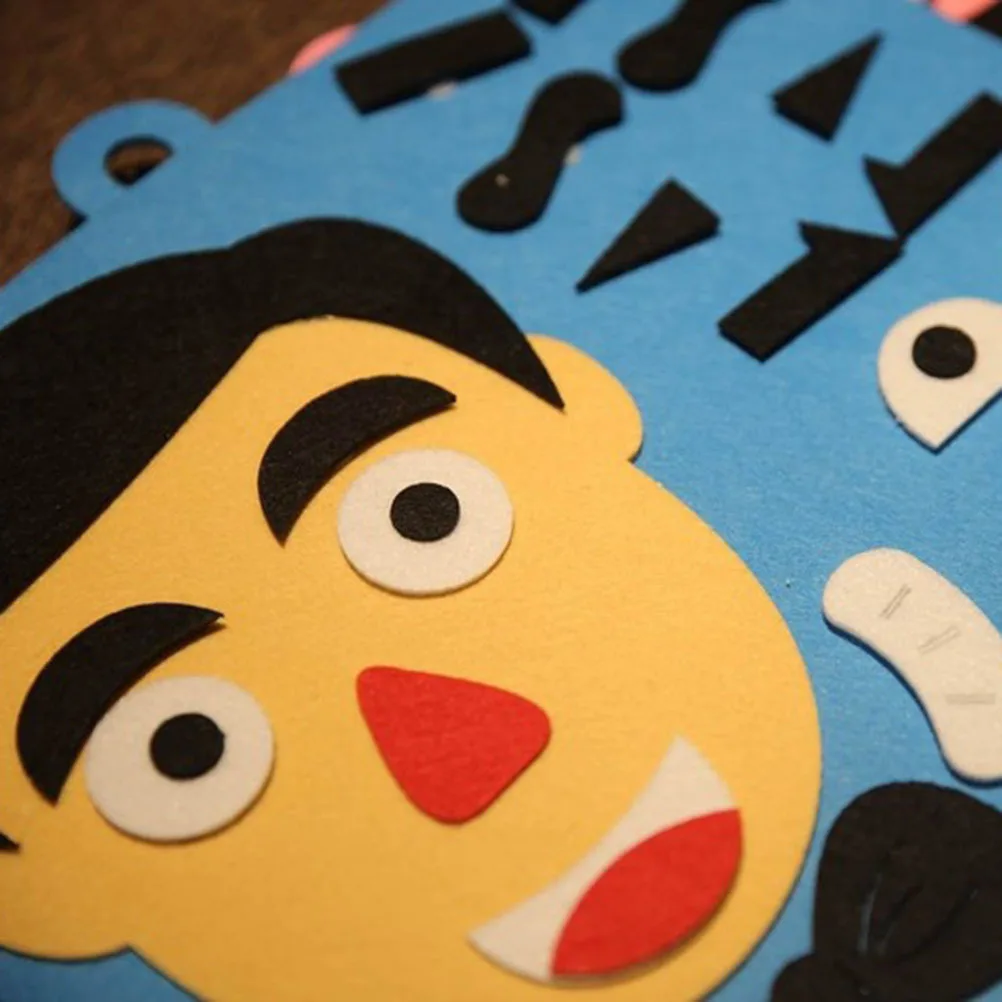 1 قطعة لغز الوجه وجوه قابلة للتغيير التعليمية التنمية المبكرة لغز مجموعة السماء الزرقاء التعلم التفاعل بين الوالدين والطفل