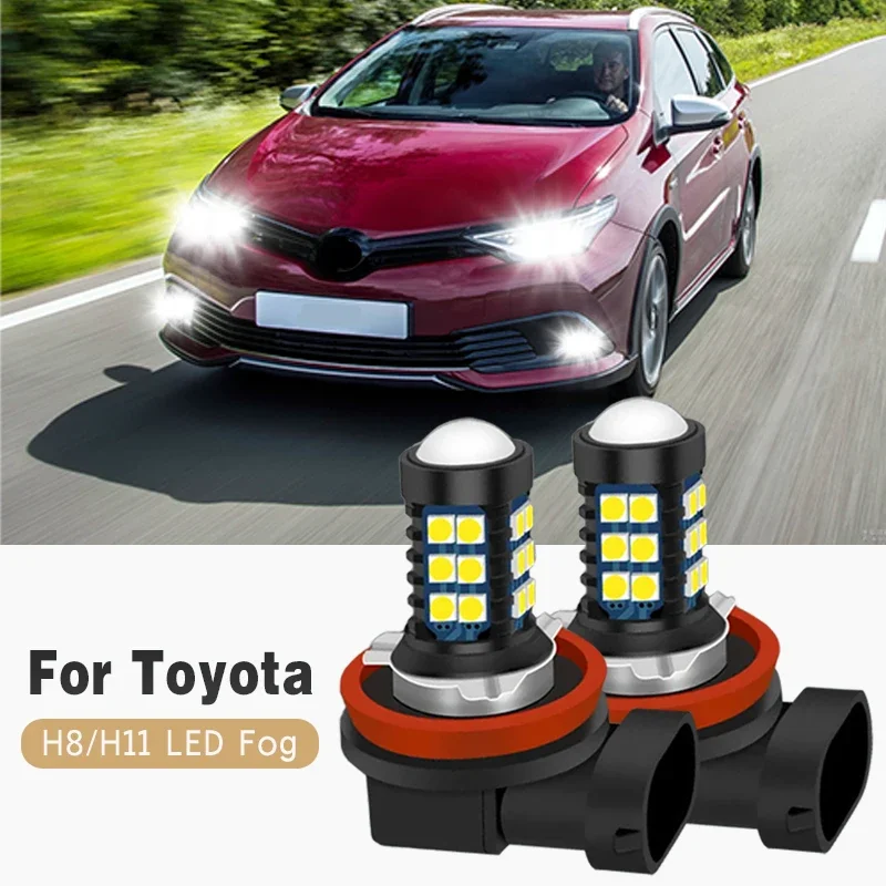 2Pcs LED Lamp Car Front Fog Light 12V For Toyota Auris 2013 2014 2015 2016 2017 2018 car Front Fog Light Accessories 12v