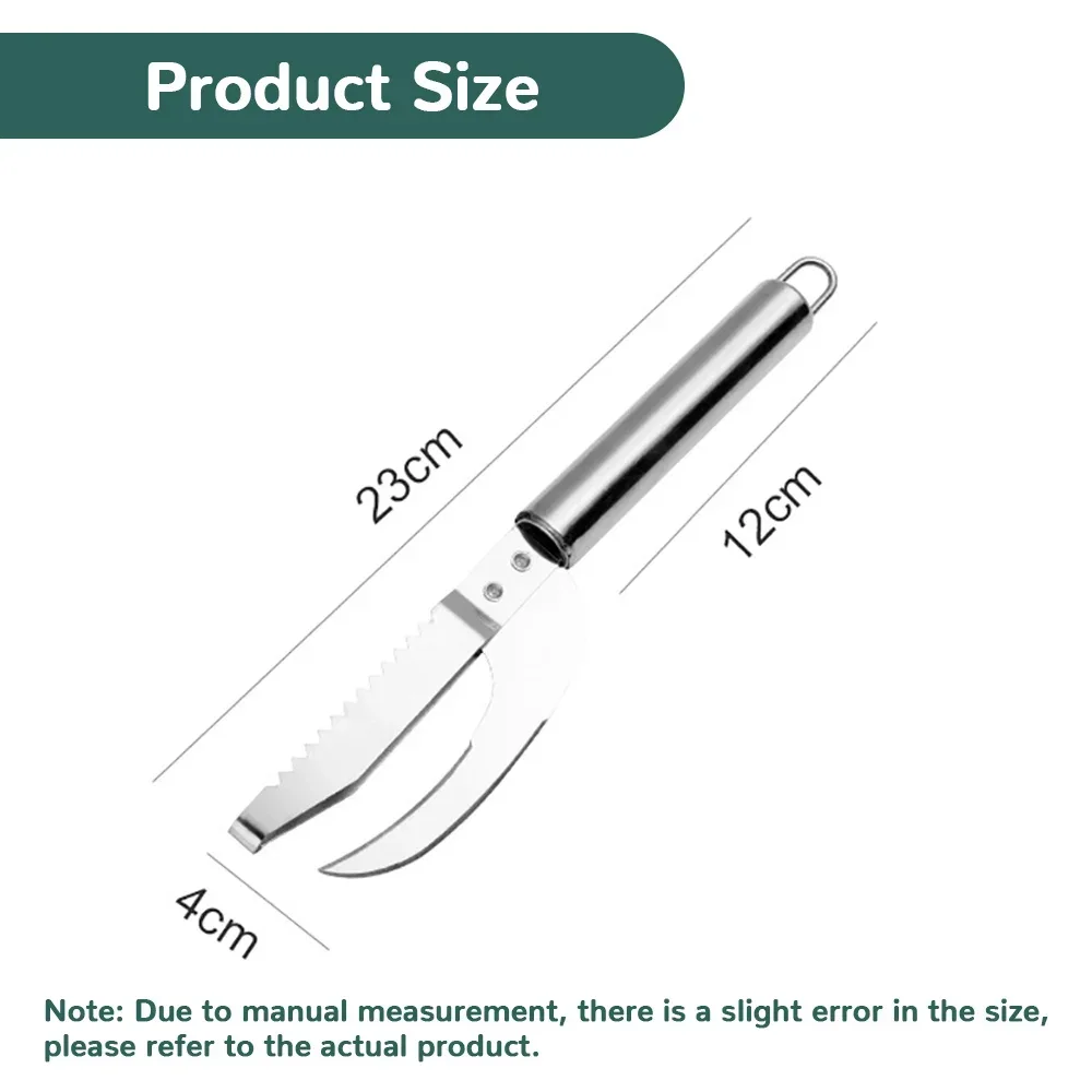 Fish Scaler Knife Stainless Steel Multifunction Fish Maw Scaler Knives Cleaning Shrimp Peeler Kitchen Tools Fish Scale Remover