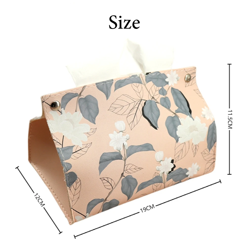 PVC Leather Tissue Box Nordic Home Waterproof Napkin Holder Living Room Storage Box Kitchen Office Desktop Tissue Paper Box 2024